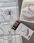Tapis de prière pour enfants à colorier avec stylos